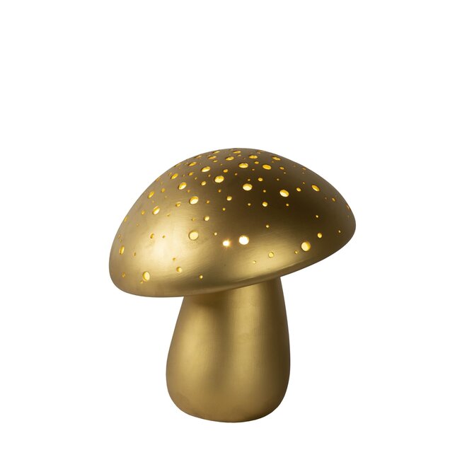 Lucide FUNGO - Tafellamp - 1xE14 - Mat Goud / Messing