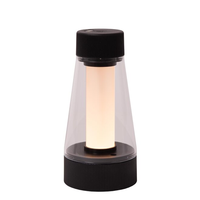 Lucide LORALI - Tafellamp - Batterijen - LED Dimb. - IP44 - Zwart