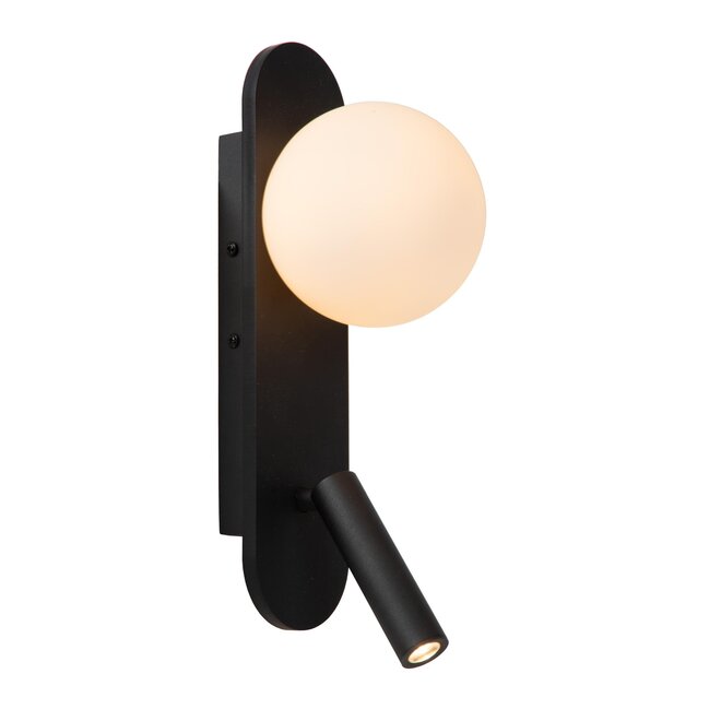Lucide KELLY - Bedlamp - LED - 1x3,5W 3000K - Zwart