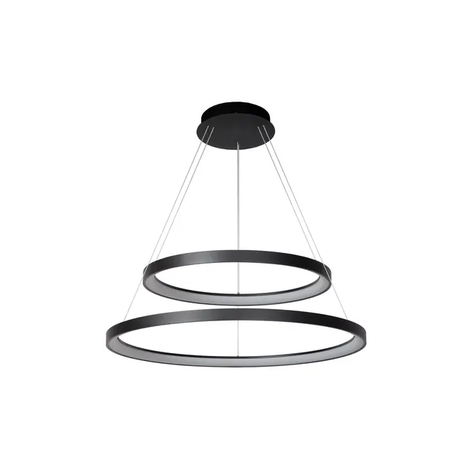 Lucide VIDAL - Hanglamp - Ø 78 cm - LED Dimb. - 1x92W 2700K - Zwart