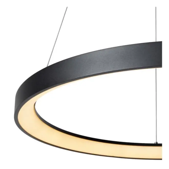 Lucide VIDAL - Hanglamp - Ø 58 cm - LED Dimb. - 1x48W 2700K - Zwart