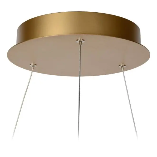 Lucide VIDAL - Hanglamp - Ø 58 cm - LED Dimb. - 1x48W 2700K - Mat Goud / Messing