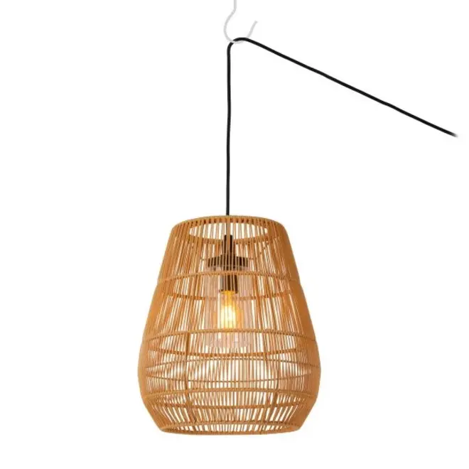 Lucide NERIDA - Hanglamp Buiten - Ø 35 cm - 1xE27 - IP44 - Naturel