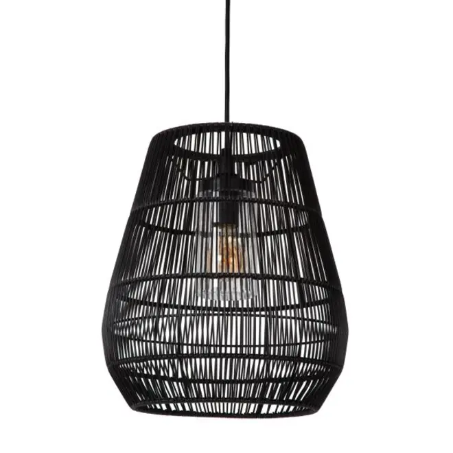 Lucide NERIDA - Hanglamp Buiten - Ø 35 cm - 1xE27 - IP44 - Zwart