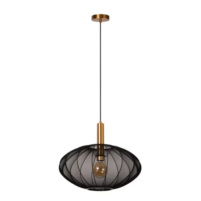 Lucide CORINA - Hanglamp - Ø 50 cm - 1xE27 - Zwart