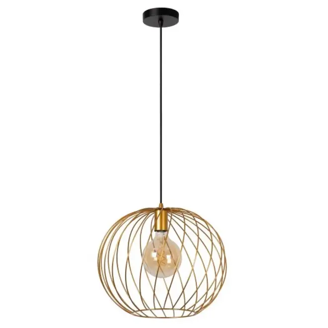 Lucide DANZA - Hanglamp - Ø 25 cm - 1xE27 - Mat Goud / Messing