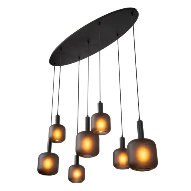 Lucide ELOISE - Hanglamp - 7xE27 - Zwart