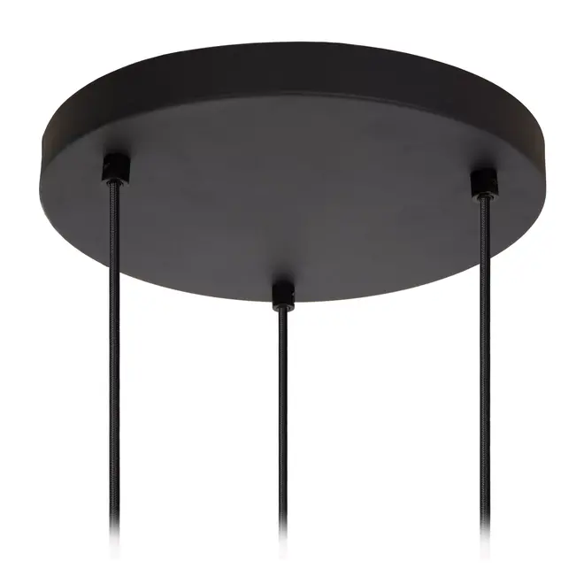 Lucide ELOISE - Hanglamp - Ø 40 cm - 3xE27 - Zwart