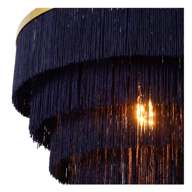 Lucide EXTRAVAGANZA FRILLS - Hanglamp - Ø 42 cm - 1xE27 - Mat Goud / Messing