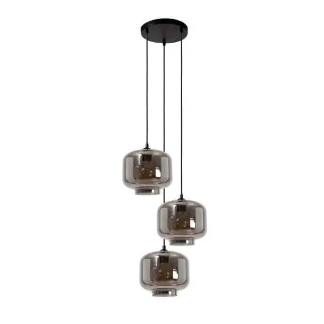 Lucide MEDINE - Hanglamp - Ø 46 cm - 3xE27 - Fumé