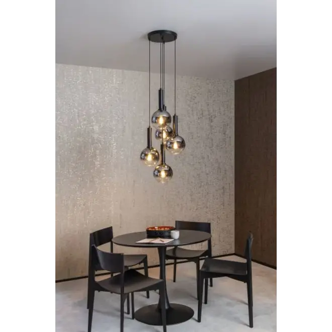 Lucide MARIUS - Hanglamp - Ø 55 cm - 5xE27 - Zwart