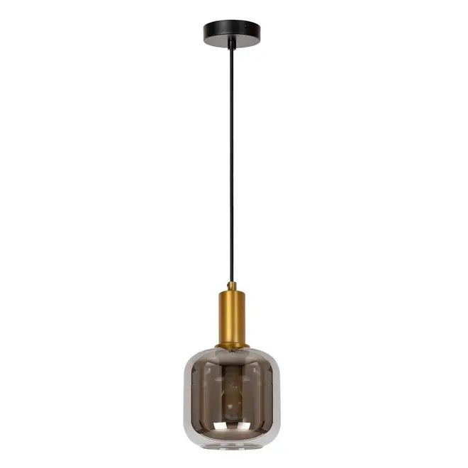 Lucide JOANET - Hanglamp - Ø 16 cm - 1xE27 - Fumé