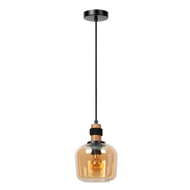 Lucide ILONA - Hanglamp - Ø 18 cm - 1xE27 - Amber