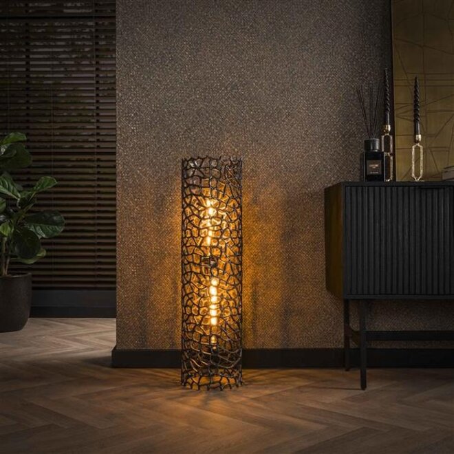 Vloerlamp  Ø25 weaver cylinder L / Zwart nikkel