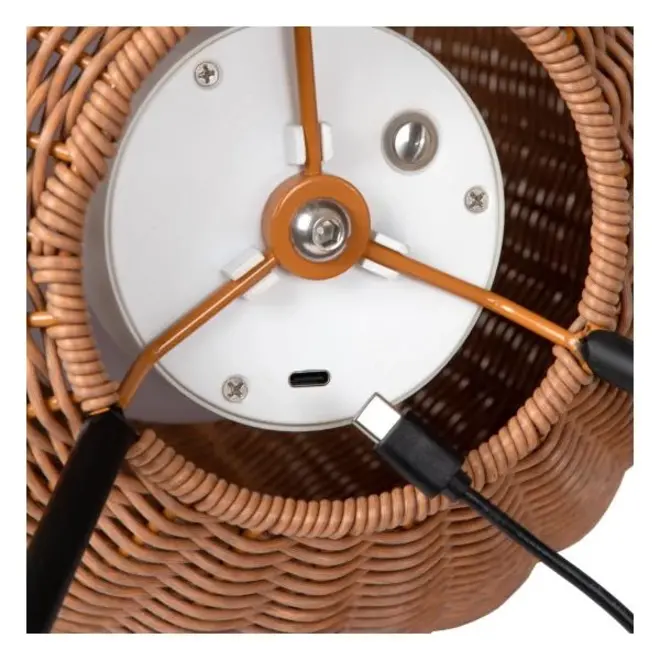 Lucide COLIN IP44 - Oplaadbare Vloerlamp Buiten - Accu/Batterij - LED Dimb. - 1x3W 3000K - IP44 - 3 StepDim - Naturel