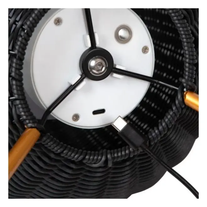 Lucide COLIN IP44 - Oplaadbare Vloerlamp Buiten - Accu/Batterij - LED Dimb. - 1x3W 3000K - IP44 - 3 StepDim - Zwart