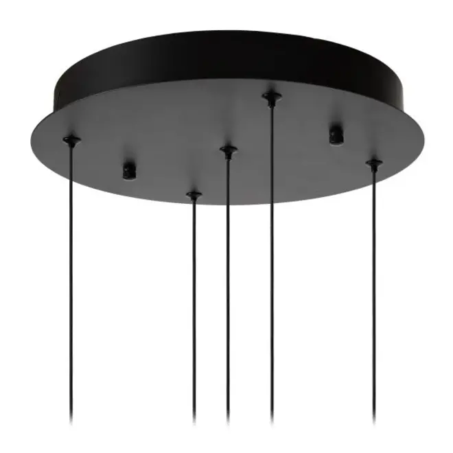 Lucide SENTUBAL - Hanglamp - Ø 35 cm - LED Dimb. - 5x5,2W 2700K - Zwart