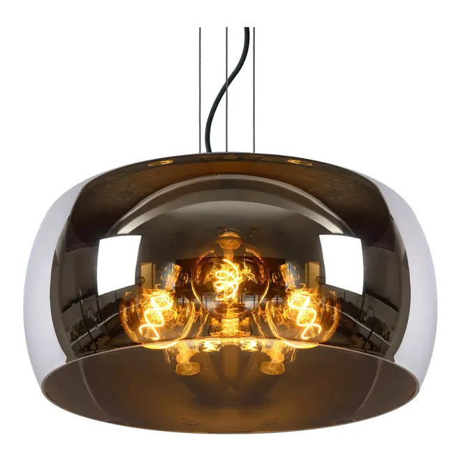 Lucide OLIVIA - Hanglamp - Ø 50 cm - 3xE27 - Fumé