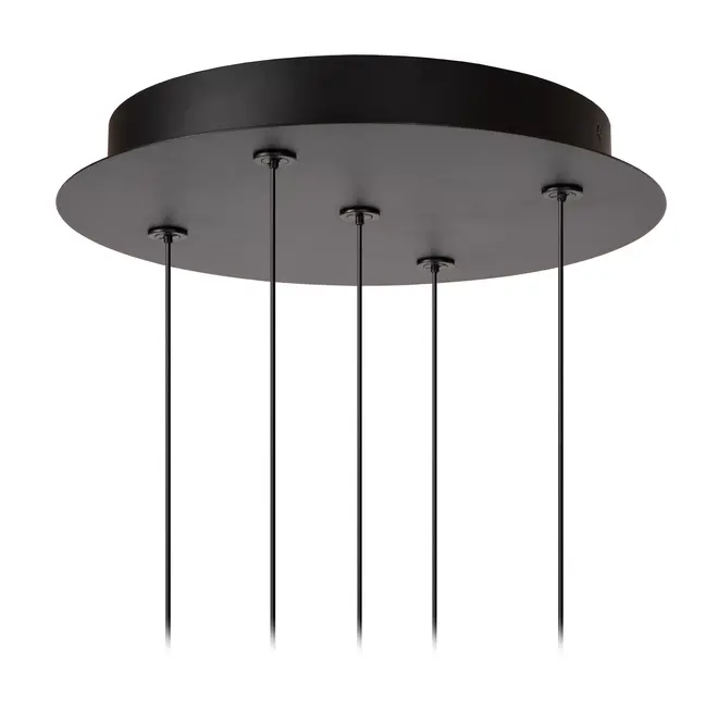 Lucide KLIGANDE - Hanglamp - Ø 30 cm - LED Dimb. - 5x8W 2700K - Zwart