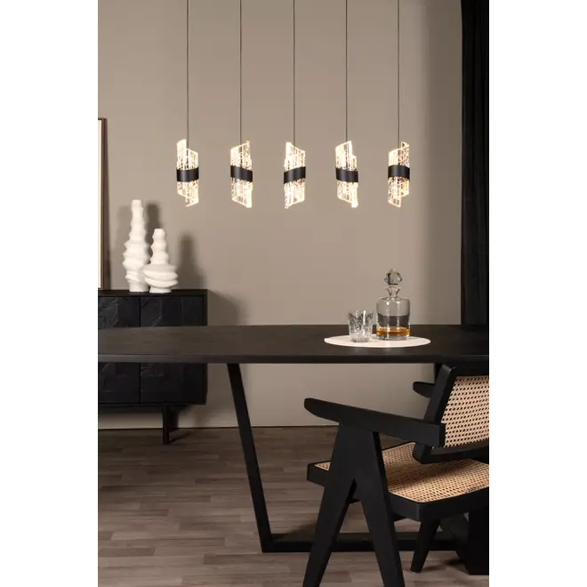 Lucide KLIGANDE - Hanglamp - LED Dimb. - 5x7,8W 2700K - Zwart