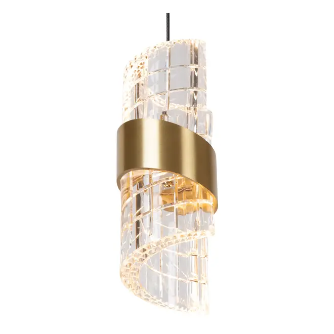 Lucide KLIGANDE - Hanglamp - LED Dimb. - 5x7,8W 2700K - Mat Goud / Messing