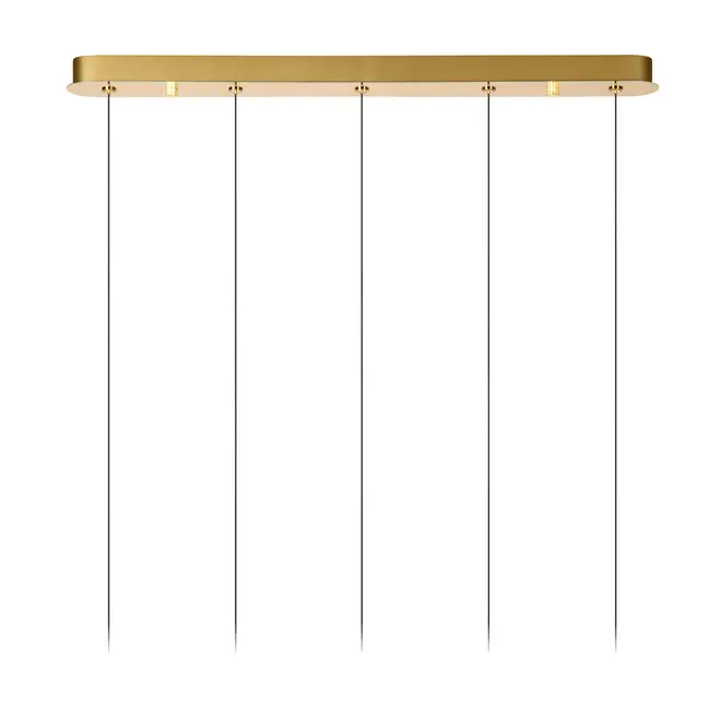Lucide KLIGANDE - Hanglamp - LED Dimb. - 5x7,8W 2700K - Mat Goud / Messing