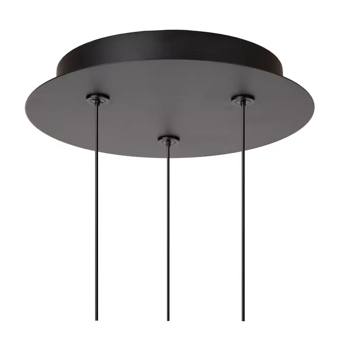 Lucide KLIGANDE - Hanglamp - Ø 25 cm - LED Dimb. - 3x8W 2700K - Zwart