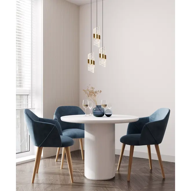 Lucide KLIGANDE - Hanglamp - Ø 25 cm - LED Dimb. - 3x8W 2700K - Mat Goud / Messing