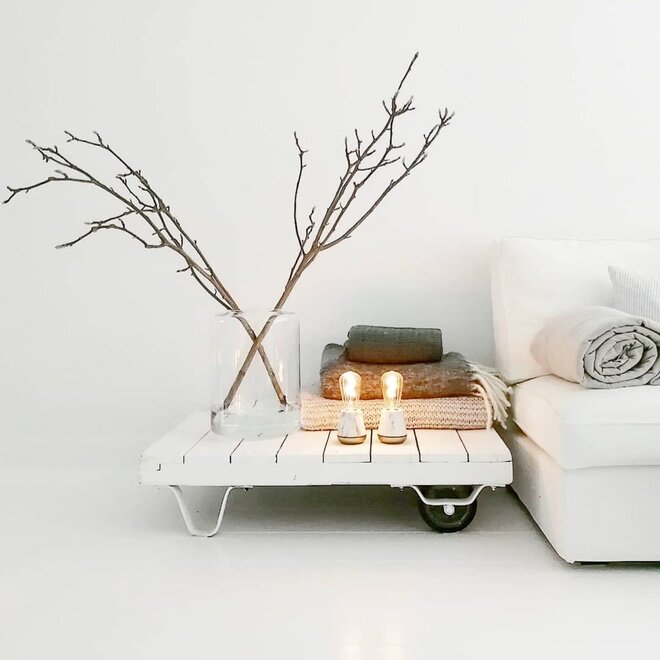 Humble Light One (oplaadbaar) marmer + goud