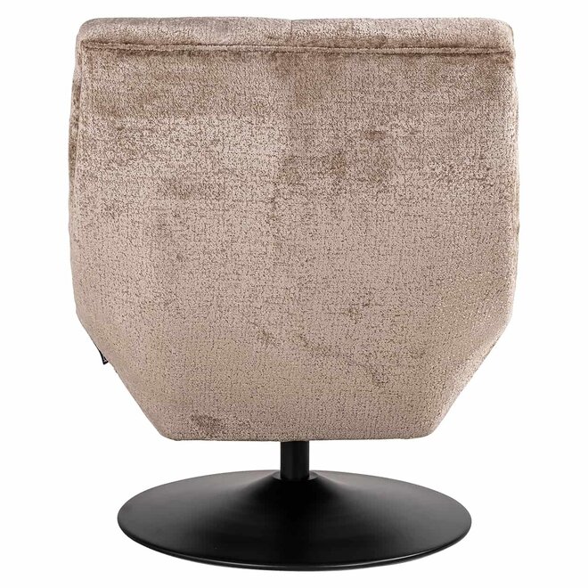 Draaifauteuil Sydney taupe chenille (Bergen 104 taupe chenille)