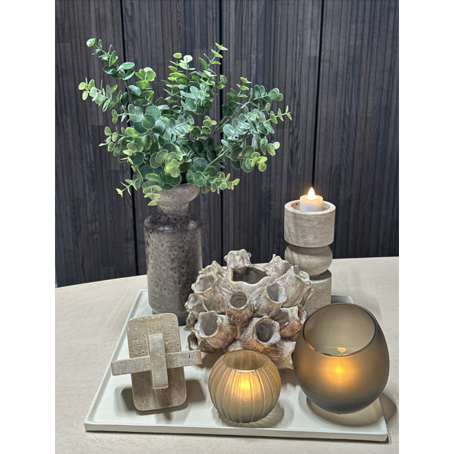 Dienblad  Off White 40x40cm inclusief accessoires