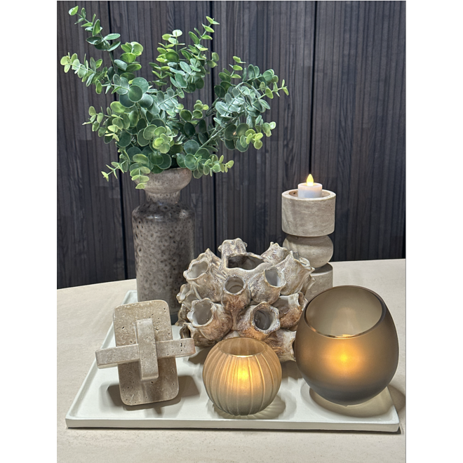 Dienblad  Off White 40x40cm inclusief accessoires