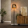 Vloerlamp 1L drift glass / Smoke grey glas