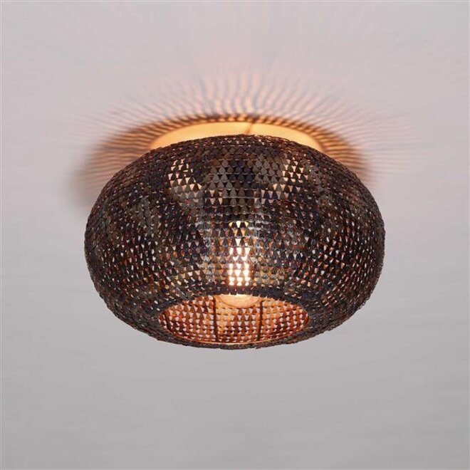 Plafondlamp Ø40 armor / Zwart bruin
