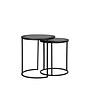 LABEL51 Salontafel Set Pair - Zwart - Metaal - 40 cm