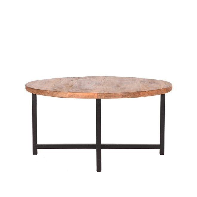 LABEL51 Salontafel Dex - Ruw - Mangohout - Rond - 80 cm