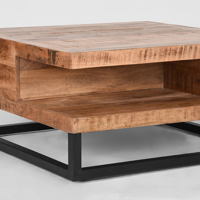 LABEL51 Salontafel Cube - Ruw - Mangohout