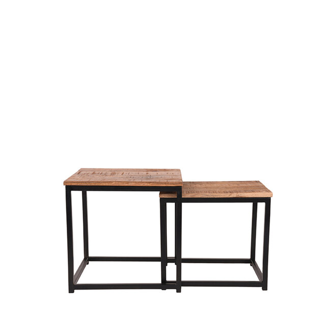 LABEL51 Salontafel Set Twain - Ruw - Mangohout