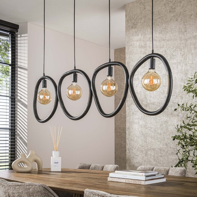 Hanglamp Pebble 4-lichts / Artic zwart