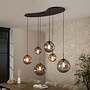 Hanglamp Stellar Black 6-lichts / Artic zwart