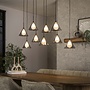 Hanglamp Conic 5+4-lichts / Smoke grey glas