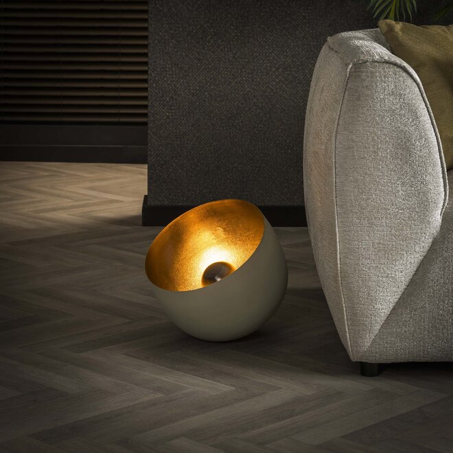 Tafellamp Basket 1-lichts Ø36cm / Mat beige