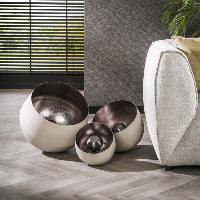 Tafellamp Basket 1-lichts Ø50cm / Mat beige