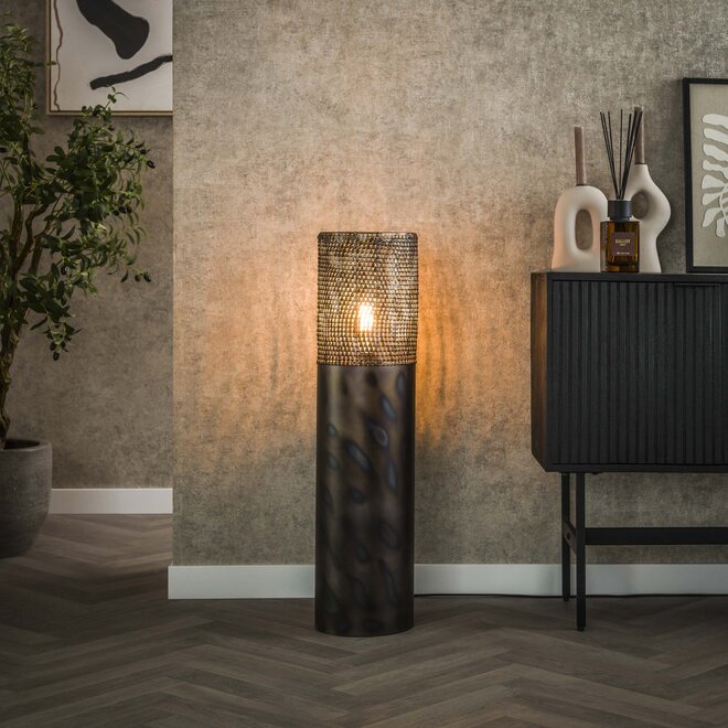 Vloerlamp Cylinder 1-lichts 90cm / Zwart bruin