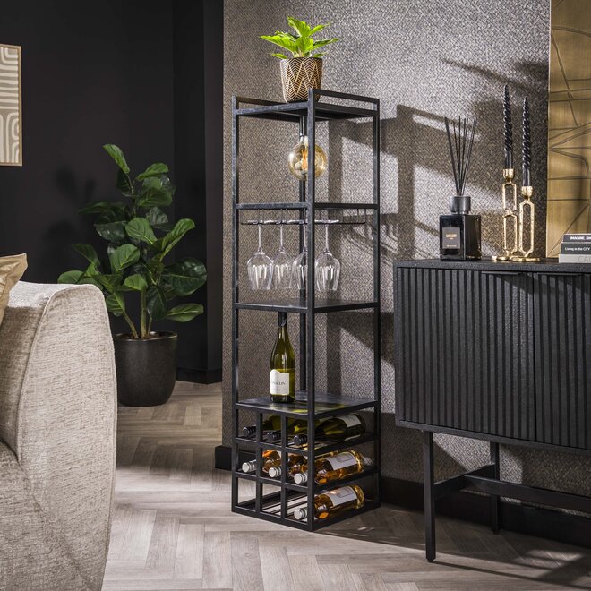 Wijnreklamp Decorate 1-lichts / Charcoal