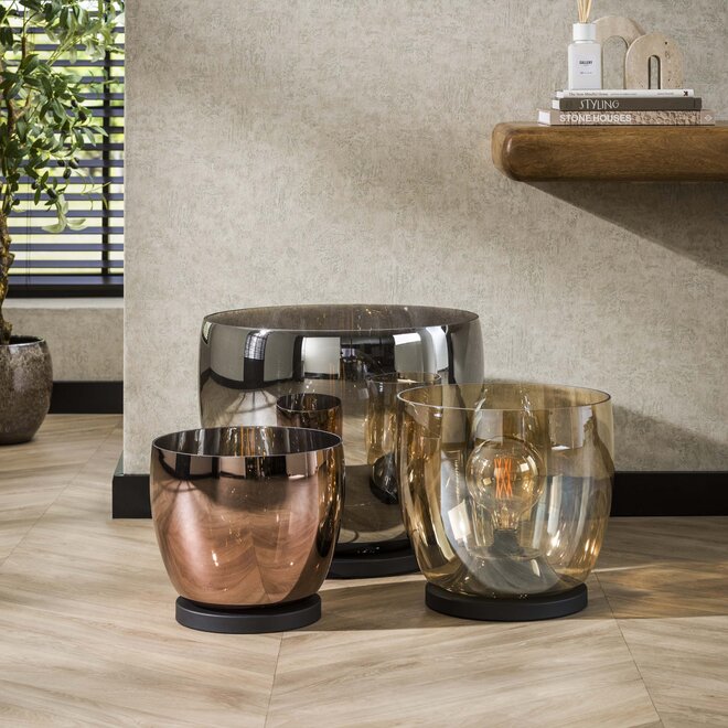 Vloerlamp UP L 1-lichts / Smoke grey glas