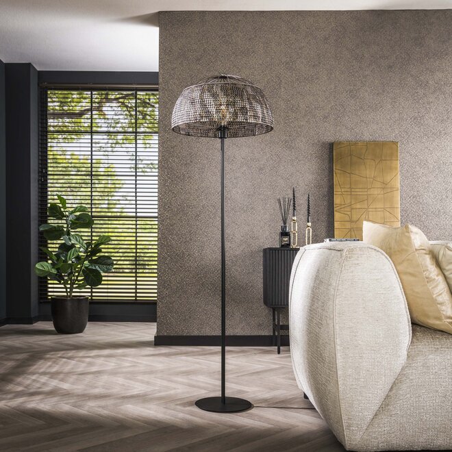 Vloerlamp Armor Open 1-lichts / Zwart bruin