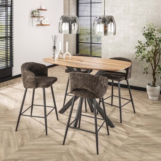 Barstoel Salon verpakt per 2 / Cargo bruin