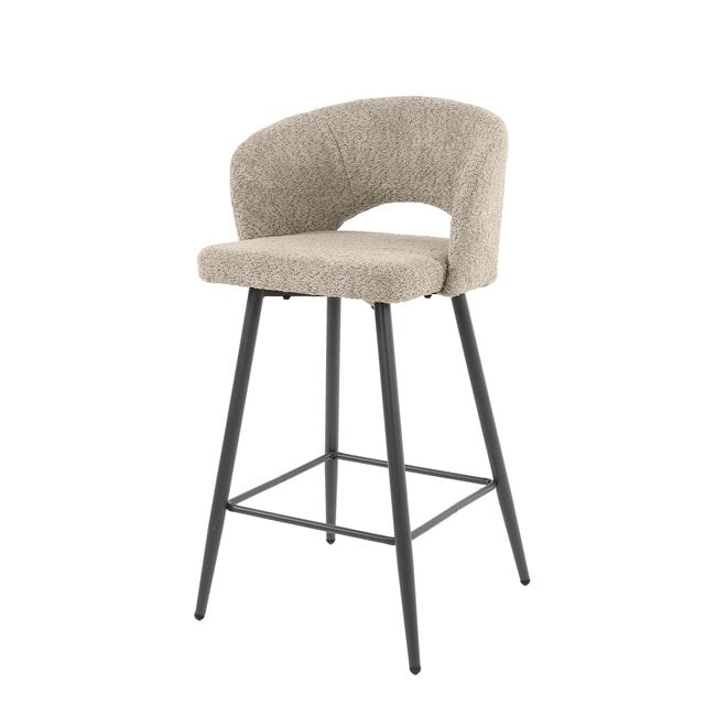 Barstoel Salon verpakt per 2 / Bouclé zand