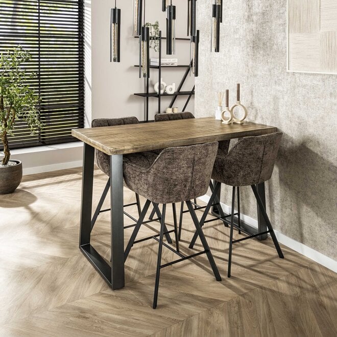 Barstoel Raster draaibaar verpakt per 2 / Hoven taupe